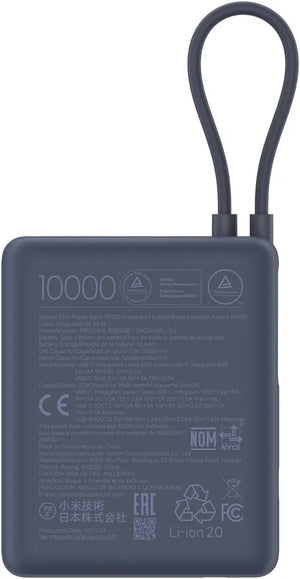Xiaomi 33W Power Bank (Integrated Cable) | 10000 mAh | USB-C | Ice Blue