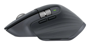 Logitech MX Master 3S Wireless Mouse RF Wireless + Bluetooth, 8000 DPI, Graphite