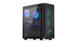 Case|ENDORFY|Signum 300 ARGB|MidiTower|Case product features Transparent panel|Not included|ATX|MicroATX|MiniITX|Colour Black|EY2A006