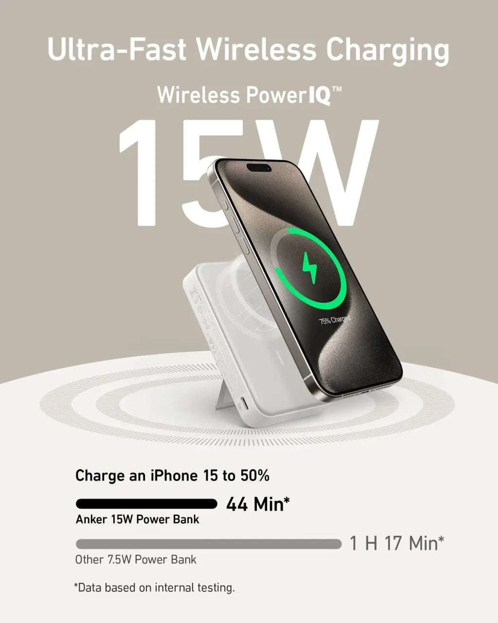 Anker MagGo Power Bank | A1654G21 | 10000 mAh | White