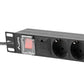 Lanberg Power Distribution unit (PDU) 19" 1U 16A 2m 8X Schuko oulets | PDU-08F-0200-BK