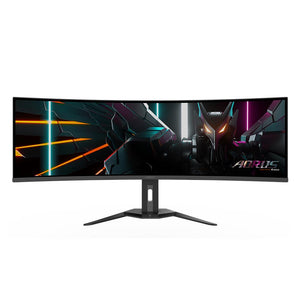 LCD Monitor|GIGABYTE|AORUS CO49DQ|49"|Gaming/Curved|5120x1440|32:9|144Hz|Matte|0.03 ms|Speakers|Swivel|Height adjustable|Tilt|Colour Black|AORUSCO49DQEK