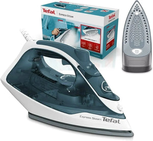 TEFAL | FV2839E0 | Steam Iron | 2400 W | Water tank capacity 270 ml | Continuous steam 40 g/min | Steam boost performance 185 g/min | Blue/White