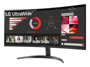 LCD Monitor|LG|34"|Curved/21 : 9|Panel VA|3440x1440|21:9|100 Hz|5 ms|Tilt|34WR50QK-B