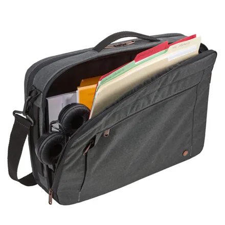 Case Logic | Era Hybrid Briefcase | Fits up to size 15.6 " | Messenger - Briefcase/Backpack | Shoulder strap | Obsidian
