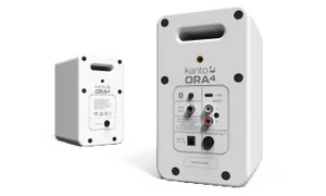 KANTO AUDIO 140W POWERED REFERENCE DESKTOP SPEAKERS WITH BLUETOOTH - WHITE, PAIR (INCLUDES TYPE G POWER CORD)