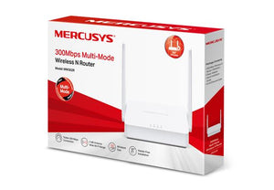 Wireless Router|MERCUSYS|Wireless Router|300 Mbps|IEEE 802.11b|IEEE 802.11g|IEEE 802.11n|2x10/100M|LAN \ WAN ports 1|Number of antennas 2|MW302R