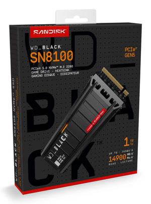 SSD|SANDISK|2400xTBW rating|NVMe Yes|PCI Express 5.0|M.2|1000 GB|WDS100T1XHM-00CMT0