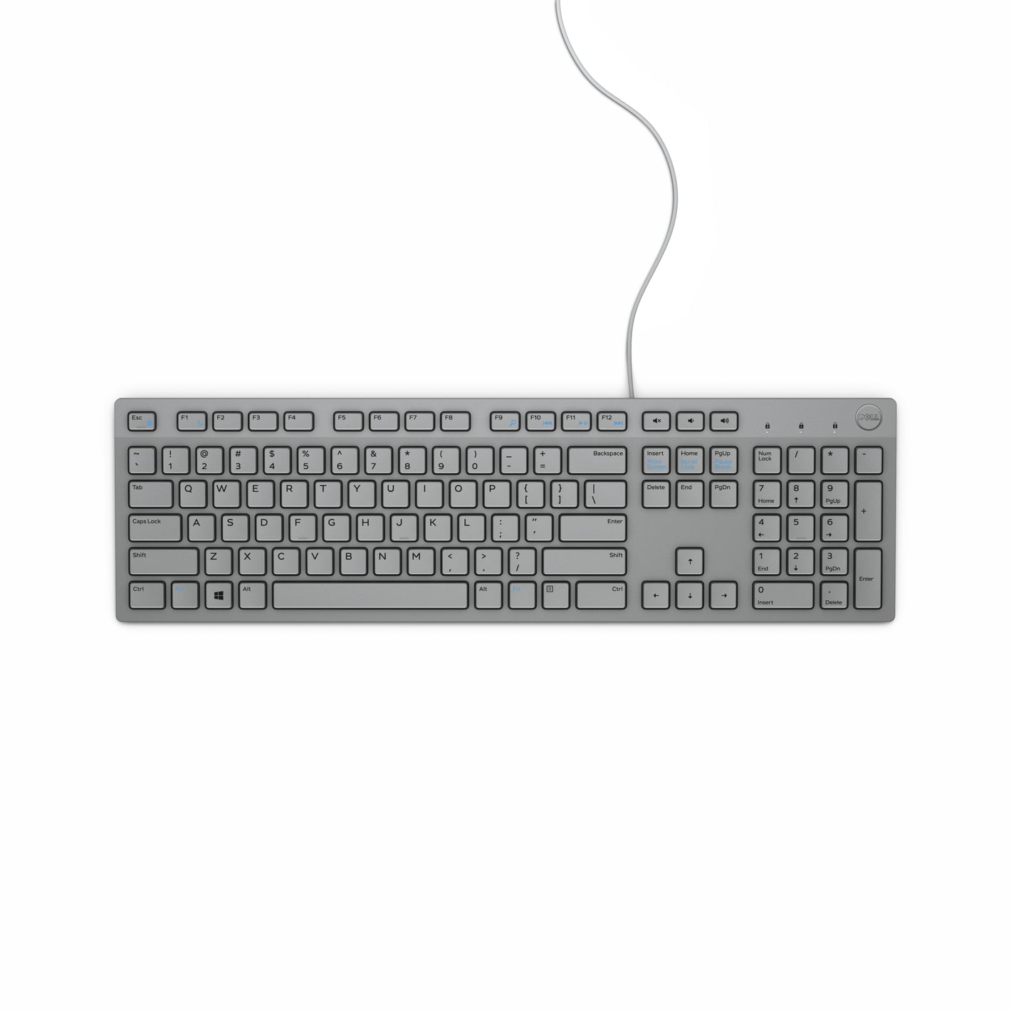 Dell Wired Keyboard - KB216 - US International (QWERTY) – Grey/ LT engraved