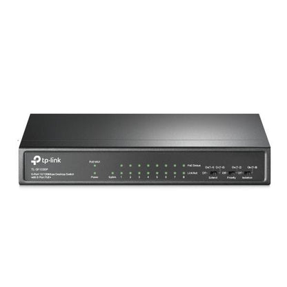 Switch|TP-LINK|Desktop/pedestal|9x10Base-T / 100Base-TX|PoE+ ports 8|TL-SF1009P