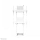 NEOMOUNTS BY NEWSTAR MOTORISED WALL STAND INCL. STORAGE BOX, 10 CM. WHEELS VESA 100X100 UP TO 800X600 WHITE