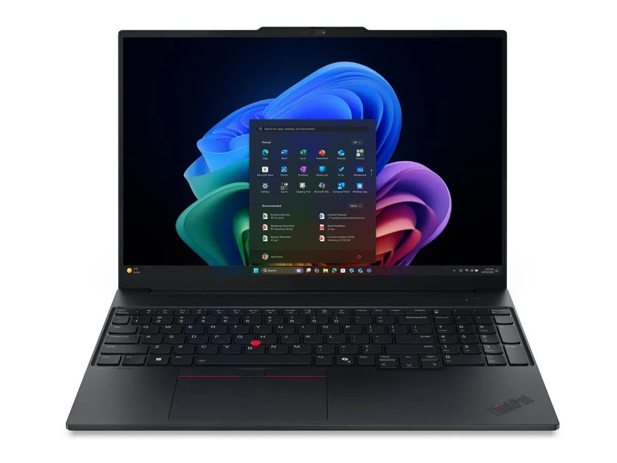 Lenovo ThinkPad E16 G4 Intel | Black | 16 " | IPS | WUXGA | 1920 x 1200 pixels | Anti-glare | Intel Core Ultra 7 | 355 | 16 GB | SODIMM DDR5 | Solid-state drive capacity 512 GB | Intel Graphics | Windows 11 Pro | 802.11be | Bluetooth version 5.4 | Ke...