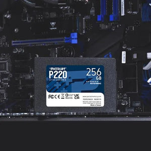 SSD|PATRIOT|P220|256GB|SATA|Write speed 490 MBytes/sec|Read speed 550 MBytes/sec|2,5"|TBW 120 TB|P220S256G25