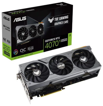 Graphics Card|ASUS|NVIDIA GeForce RTX 4070 Ti SUPER|16 GB|GDDR6X|256 bit|PCIE 4.0 16x|2xHDMI|3xDisplayPort|TUF-RTX4070TIS-O16G-GAM