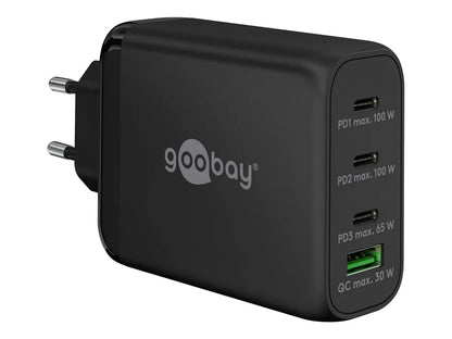 Goobay 100 W USB-C PD GaN Multiport Fast Charger, Black