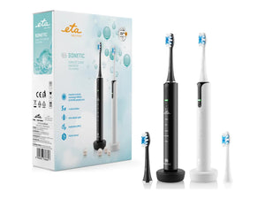 ETA Set of Electric Toothbrushes | ETA270990000 Sonetic | Rechargeable | For adults | Number of brush heads included 4 | Number of teeth brushing modes 5 | Black/White
