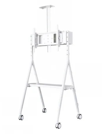 NEWSTAR MOBILE FLAT SCREEN FLOOR STAND (HEIGHT: 110 - 144 CM) 32-65" WHITE