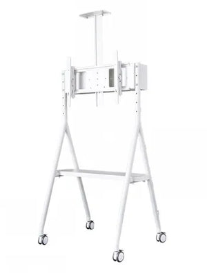 NEWSTAR MOBILE FLAT SCREEN FLOOR STAND (HEIGHT: 110 - 144 CM) 32-65" WHITE