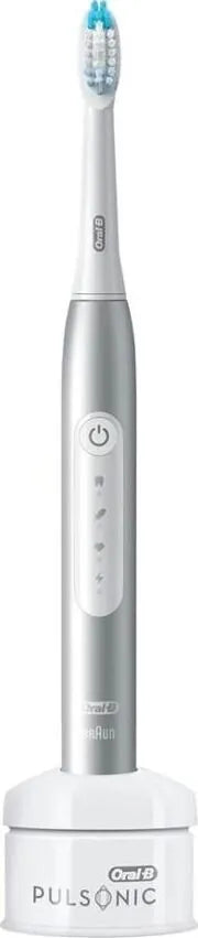 Oral-B Pulsonic Slim Luxe 4000 Sonic | Electric Toothbrush | Rechargeable | For adults | Number of brush heads included 1 | Number of teeth brushing modes 3 | Platinum