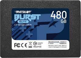 SSD|PATRIOT|Burst Elite|480GB|SATA 3.0|3D NAND|Write speed 320 MBytes/sec|Read speed 450 MBytes/sec|2,5"|TBW 200 TB|PBE480GS25SSDR