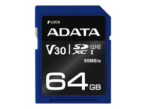 ADATA 64GB SDXC UHS-I U3 V30S 95MB/60MB