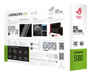 Graphics Card|ASUS|NVIDIA|GeForce RTX 5080|16 GB|GDDR7|256 bit|PCI Express 5.0|Active|ROG-ASTRAL-RTX5080O16G-WH