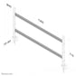 NEWSTAR FLAT SCREEN DESK TOOLBAR FOR 6 SCREENS (70 X 130 CM) 10-24" SILVER