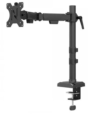 NEOMOUNTS NERO SINGLE FLAT SCREEN DESK MOUNT (PHONE HOLDER+QUICK-FIX CLAMP/GROMMET)
