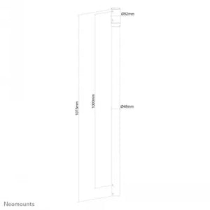 NEWSTAR 100 CM EXTENSION POLE FOR FPMA-C340BLACK, NM-C440BLACK AND NM-C440DBLACK