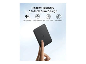 Anker Nano Power Bank (5K, Slim) | 5000 mAh | 24 pin USB-C | Black