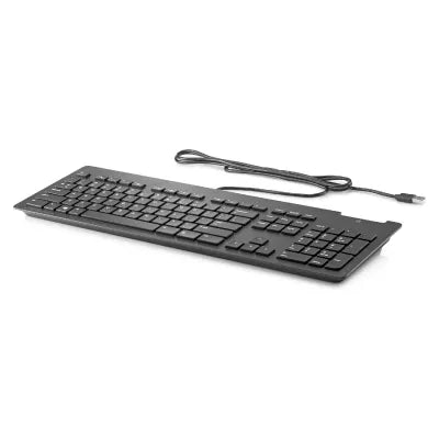 HP Slim v2 USB Wired Keyboard - Smartcard - Black - US ENG