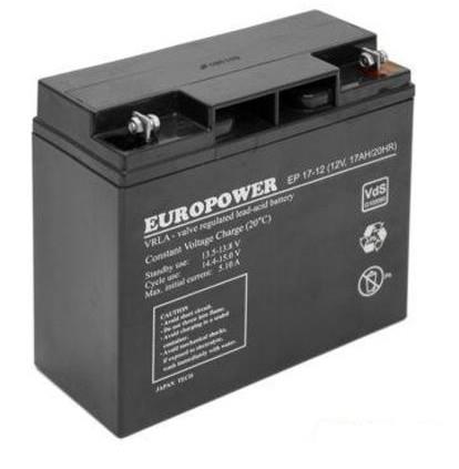 BATTERY 12V 17AH VRLA/EP17-12 EUROPOWER EMU