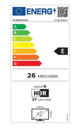 TV Set|LG|32 "|HD|1366 x 768 pixels|Flat|16:9|LED|32LQ630B6LA