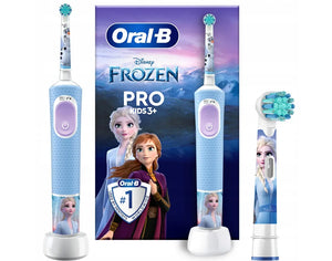 Oral-B | Electric Toothbrush | Vitality PRO Kids Frozen | Rechargeable | For kids | Number of brush heads included 1 | Number of teeth brushing modes 2 | Blue