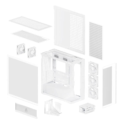 Case|ARCTIC|Xtender VG (White)|Case product features Transparent panel|Not included|Colour White|ACPCC00017A