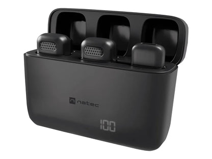 Natec | Hopper Lavier Mobile Microphone USB-C, 2 pcs | Noise reduction | Black