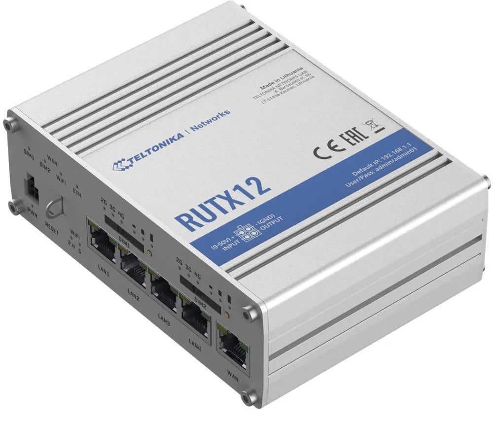 Wireless Router|TELTONIKA|Router|300 Mbps|4G|RUTX12
