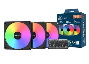 CASE FAN 120MM GF120R V2/ARGB PWM 3I1 (B) MONTECH