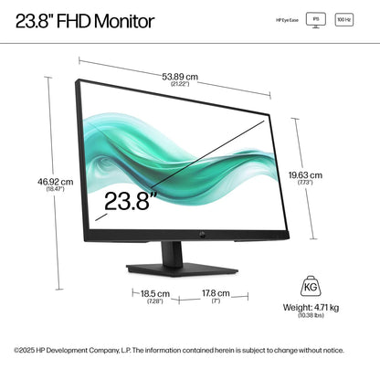 LCD Monitor|HP|23.8 "|1920 x 1080 pixels|Full HD|Native aspect ratio 16:9|LCD|Flat|B0BU9UT