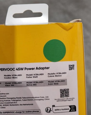REALME 45W ADAPTER DAMAGE BOX