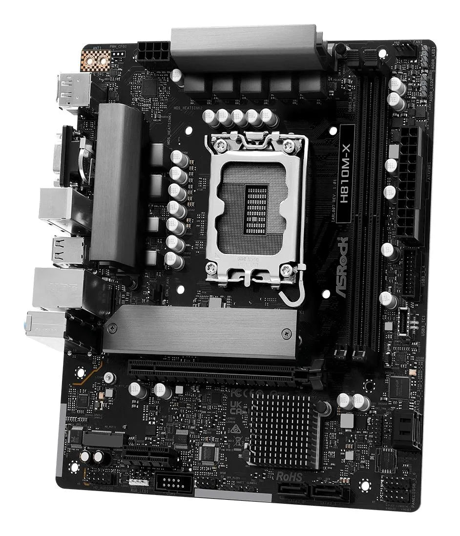 Mainboard|ASROCK|Intel H810|LGA1851|Micro-ATX|Memory DDR5|Memory slots 2|H810M-X