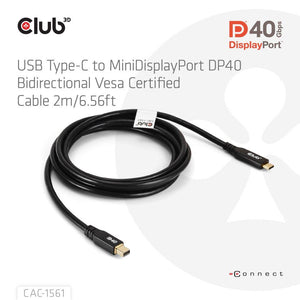 CABLE USB-C TO MINI DP 1.2M/M/M CAC-1561 CLUB3D