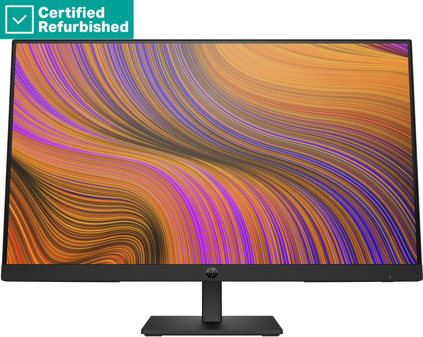 RENEW SILVER HP P24h G5 FHD Monitor - 23.8" 1920x1080 FHD 250-nit 75Hz AG, IPS, HDMI/VGA/DisplayPort, speakers, height adjustable/tilt, 1 years