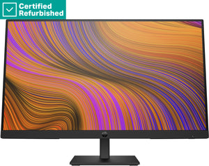 RENEW SILVER HP P24h G5 FHD Monitor - 23.8" 1920x1080 FHD 250-nit 75Hz AG, IPS, HDMI/VGA/DisplayPort, speakers, height adjustable/tilt, 1 years