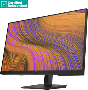 RENEW SILVER HP P24h G5 FHD Monitor - 23.8" 1920x1080 FHD 250-nit 75Hz AG, IPS, HDMI/VGA/DisplayPort, speakers, height adjustable/tilt, 1 years