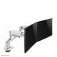 NEOMOUNTS SELECT DESK MOUNT, DOUBLE DISPLAY (TOPFIX CLAMP &GROMMET) WHITE