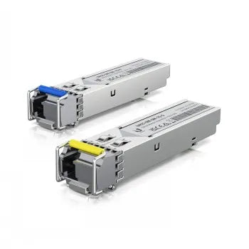 UBIQUITI 1G BIDIRECTIONAL SINGLE-MODE OPTICAL MODULE. SFP TRANSCEIVER THAT SUPPORTS 1G CONNECTIONS UP TO 3 KM USING SINGLE-MODE FIBER WITH A SIMPLEX LC UPC CONNECTOR (2-PACK)