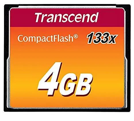 MEMORY COMPACT FLASH 4GB/SLC TS4GCF133 TRANSCEND
