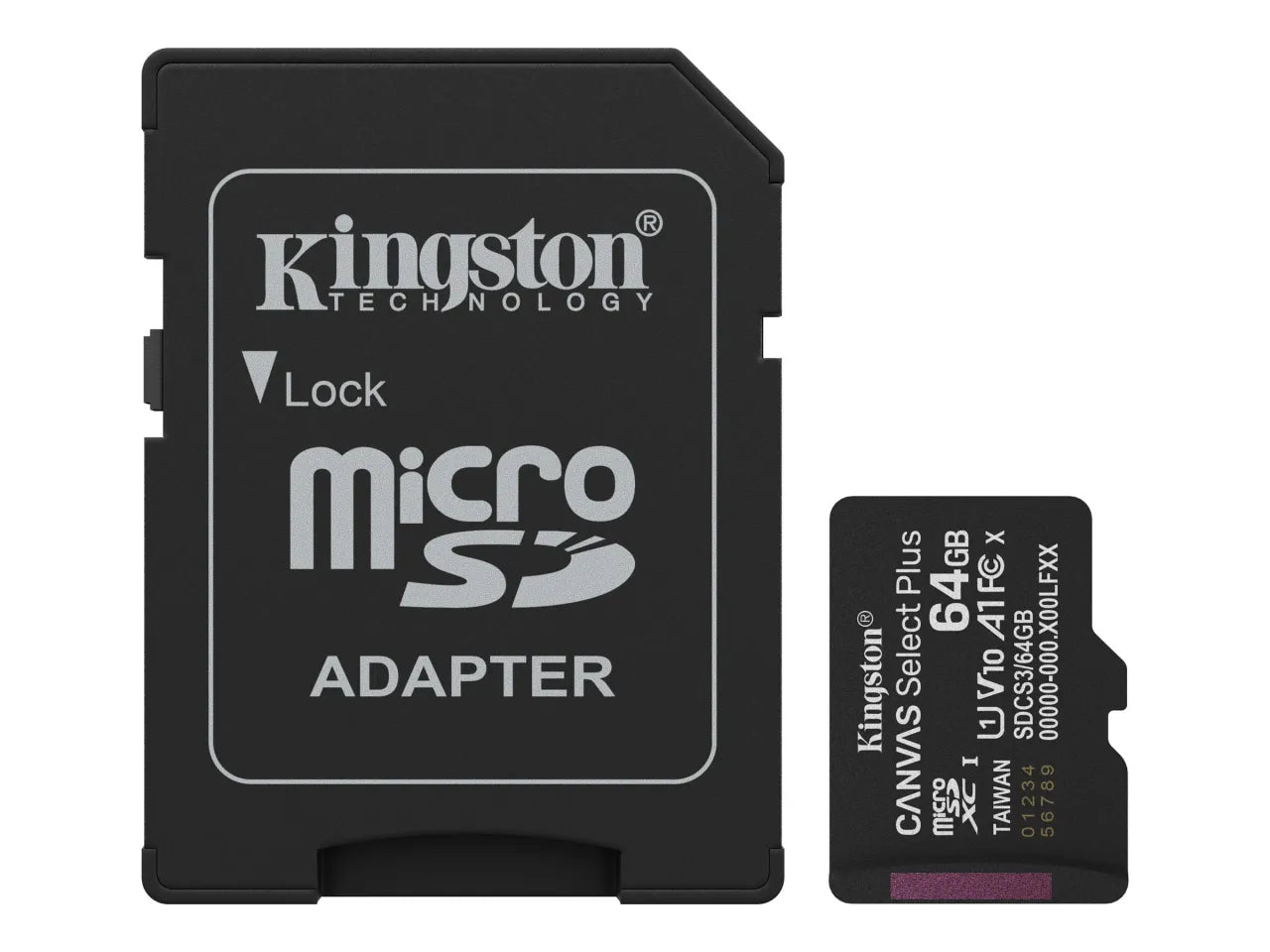 Kingston Canvas Select Plus | 64 GB | microSD | Flash memory class Class 10, UHS-I, U1/U3, video class 10/30, A1