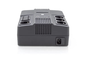 Digitus | All-in-One UPS | All-in-One UPS, 800VA/480W, LED 12V/9Ah x1, 4x CEE 7/7,3x IEC C13, USB, RJ45 | 800 VA | 480 W